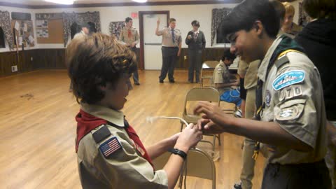 2014-10-15 Scout Meeting Knot Tying Competition