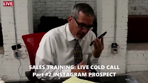 SALES TRAINING: LIVE COLD CALL ON SOCIAL MEDIA! BUILDING VALUE WITH PROSPECT