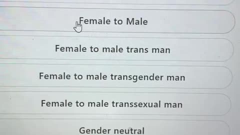 Only two genders was created