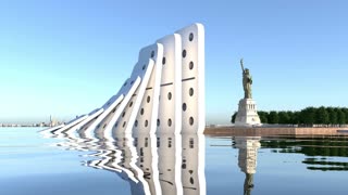 Best Satisfying Destruction Domino Effect simulation destroys Statue of Liberty