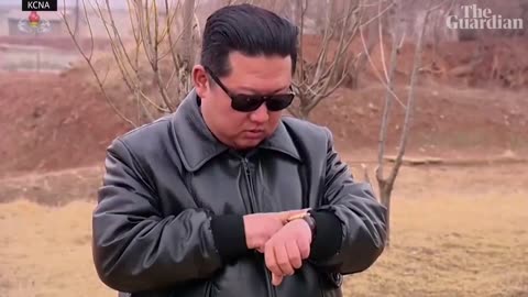Kim Jong-un stars in film of missile launch on North Korean TV_1