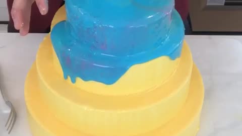 When the icing pours down the cake...