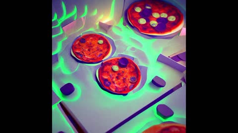 Pizza 3D Render