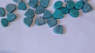 Turquesa lote com diversas gemas vendo