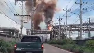 Large fire -power plant in Tha Tum Sub district of Si Maha Phot in Prachinburi Province, Thailand