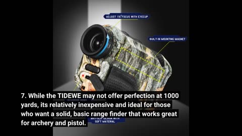 Read Remarks: TIDEWE Hunting Rangefinder with Rechargeable Battery, 700/1000Y Camo Laser Range...