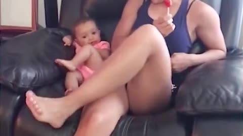 A Funny Moment Of Baby Imitating Her Mother #shorts