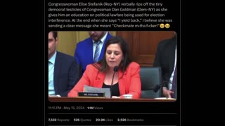 Elise Stefanik exposes the Goldman/Biden DOJ shame Trial.