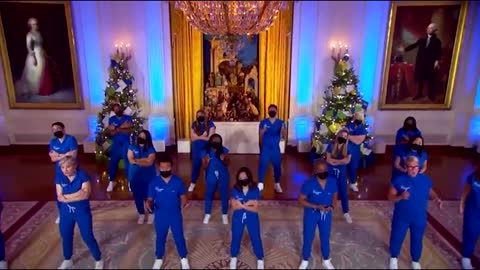 dancing nurses have moved from TikTok to Whitehouse, to entertain Joe and Jill Biden.