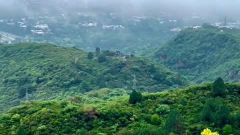 Islamabad Margalla hills in rainy day 4k amazing view 2023