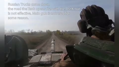 Ukrainian T72 Tank Maneuver And Fire