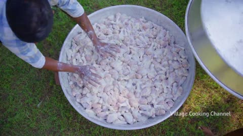 GINGER CHICKEN - 500 Chicken Legs With Ginger - Traditional Ginger Chicken Recipe Cooking in Village