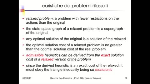 IA19.6 Ricerca con Funzione Euristica: sulle euristiche