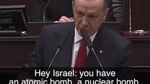 ►🚨▶◾️🇮🇱⚔️🇵🇸🟥⚡️ Turkish President Erdogan accuses Israel of threatening to use Nuclear weapons. 🇮🇱🇹🇷