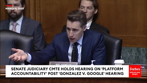 'Algorithms Are Designed By Humans'- Josh Hawley Calls Out Big Tech Amid Push For Section 230 Reform