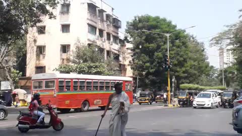 Man cross road