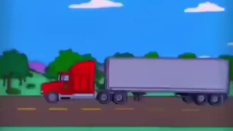 The Simpsons 1999 - FJT hiding from the trucker convoy.