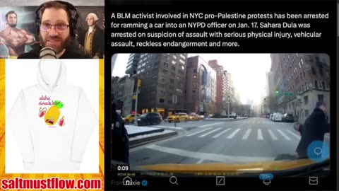 BLM & Pro Hamas "Protestor" Runs Down Black Cop in NYC