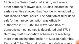 Fluoride in table salt and milk