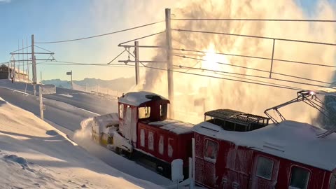 Snow Clearing Magic - Mesmerizing Train Video Will Leave You Breathless
