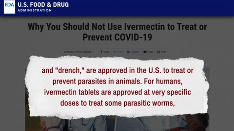 Doctors Can Prescribe Ivermectin for COVID-19 FDA Lawyer