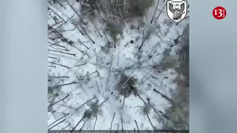 Difficult moments of “Kadyrovites" who are targeted by a drone in a snowy forest