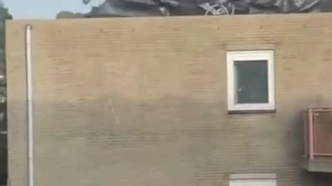 Must See!! A roof gets blown away!!