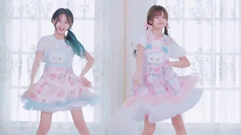 cute twins dancing beautiful