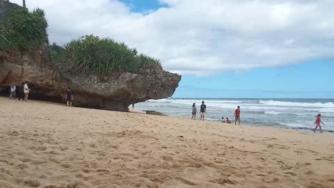 Enjoying the Beach View with Soft White Sand