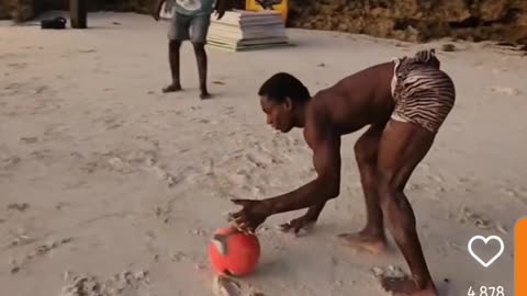 "Monkeying Around on the Court: Beach Basketball Shenanigans!