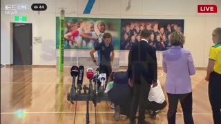 Child Collapses During Live Press Conference in Australia