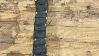 Ladder pattern damascus dagger