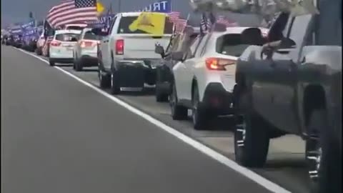 TRUMP SUPPORTERS LINE THE HIGHWAYS! How Americans REALLY feel about Trump and the 2020 election: HE WON!