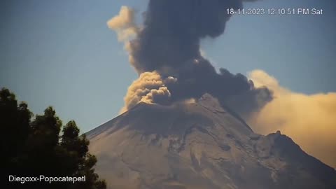 In Mexico, the Popocatepetl volcano erupts. It spewed plumes of ash, carbon dioxide