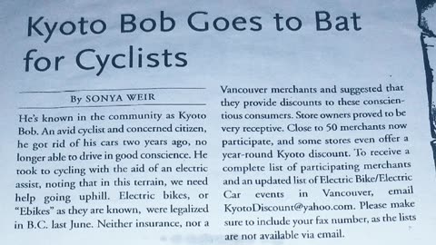 Vancouver Events Organized By Ebike Bob.