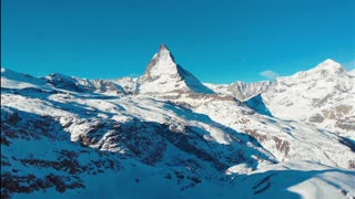 Matterhorn full of Snow in Switzerland 4K Ambient