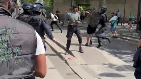 French police with some tough arrests.