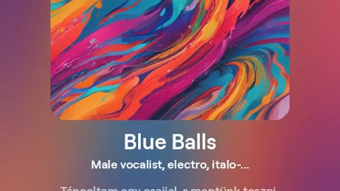 Blue Bollz - AI-generált italodisco(?)/pop, vicces szöveggel