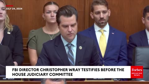 Matt Gaetz Rapid-Fire Questions FBI's Wray About Biden's 'Cognitive Decline'