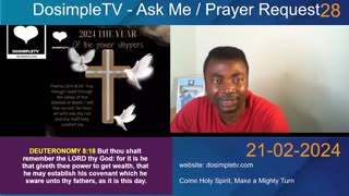 Ask me 28 || Is poverty or wealth a spiritual matter || DosimpleTV