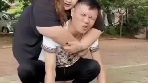 Man in pain, trying to please his girlfriend