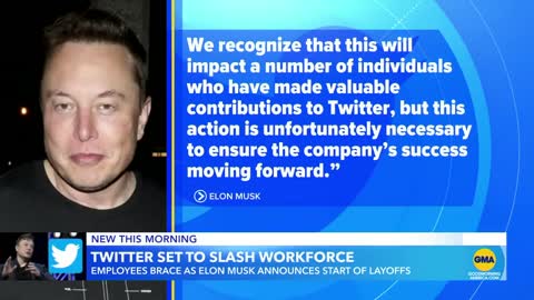 Elon Musk notifies Twitter employees of mass layoffs l GMA