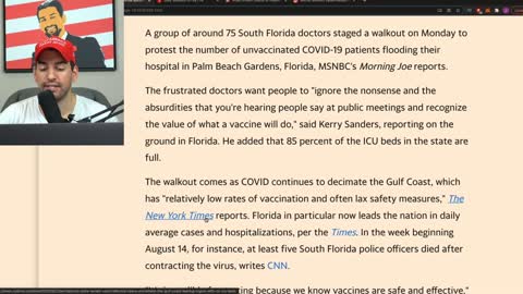 Florida Doctors Stage WALKOUT to Protest Unvaccinated Covid Patients