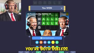 Trump Obama & Biden playing wordle 6