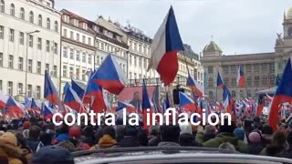 Protestas contra el gobierno de Petr Fiala, Praga, Plaza Wenceslao, 11 de Marzo 2023