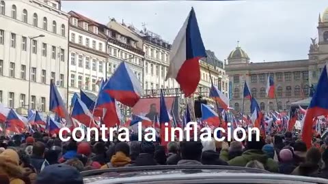 Protestas contra el gobierno de Petr Fiala, Praga, Plaza Wenceslao, 11 de Marzo 2023