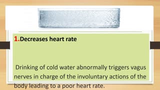 ADVERSE EFFECTS OF DRINKING COLD WATER