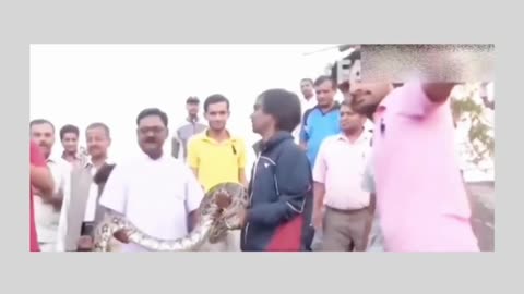 Selfie with snake gone wrong. Most emotional video.
