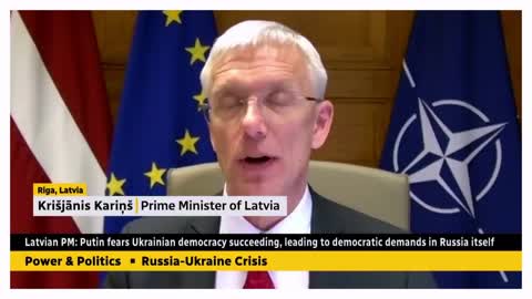 Putin is afraid of Ukrainian democracy succeeding: Latvian prime minister