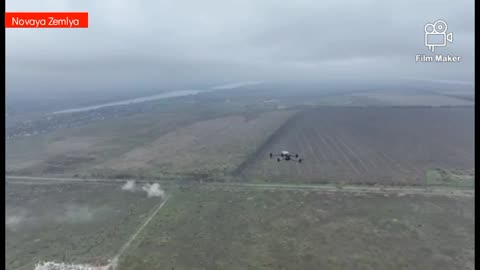 Ukrainian quadcopter struck Russian quadcopter, it then fall apart